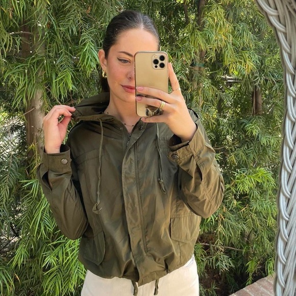 Brandy Melville camo green lightweight jacket sz s - Picture 1 of 6
